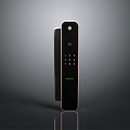 Smart Door Lock With Numeric Keypad Fingerprint Recognition And Modern Black Gold Finish Design