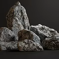 Natural Rock Garden Ornaments Featuring Stacked Decorative Stones for Outdoor Landscaping