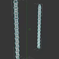 Two Spiral Decorative Mirrors in Vertical Arrangement on Gray Background