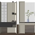 Modern partition porch partition 3d model