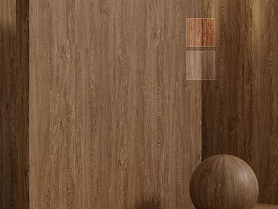 Wooden Components For Interior Walls With Natural Grain Patterns And Sphere Decor 3d model