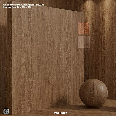 Wooden Components For Interior Walls With Natural Grain Patterns And Sphere Decor 3d model