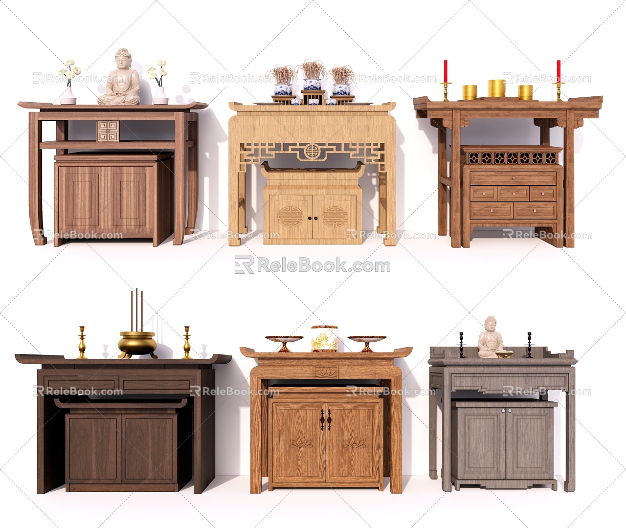 Chinese-style Buddhist Table Buddhist Cabinet for Kan Divine Table Fragrance Table Eight Immortals Table Buddhist Shrine Worship Table Buddhist Pavilion Buddhist Hall model