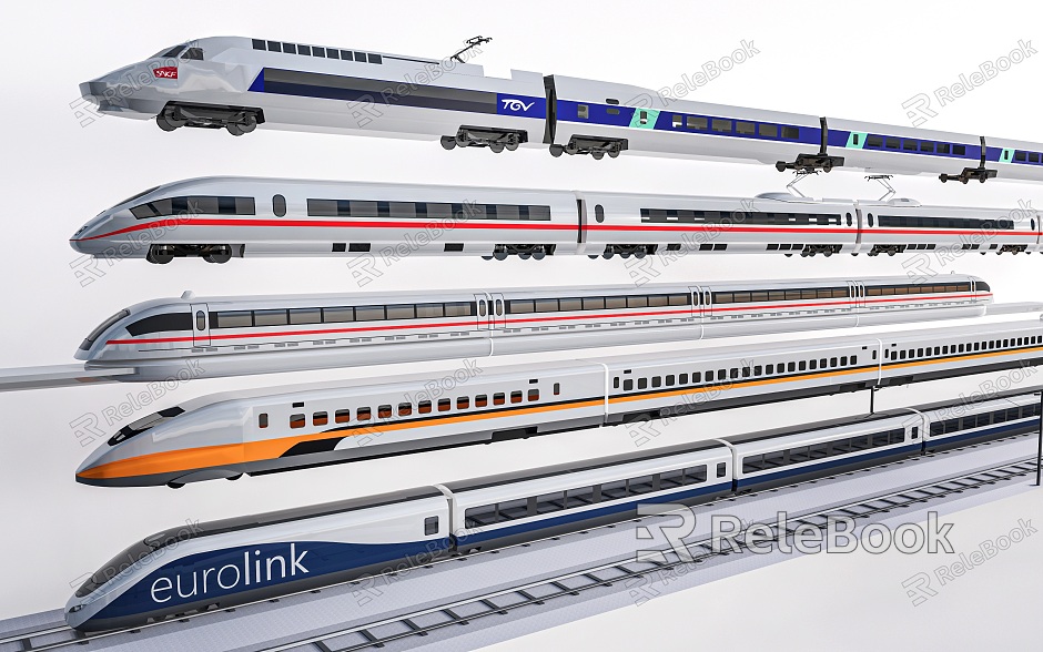 train high-speed rail train maglev train subway model