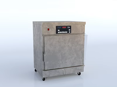 Industrial Stevens Stainless Steel Equipment Cabinet With Control Panel And Wheels 3d model