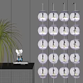 Cosmetics Display Cabinet Back Container Shelf 3d model