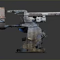 Turret Turntable Railgun Sci-fi Tower Defense Game Tower Defense Sci-fi Turret Game Turret Game Battery 3d model