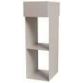 Modern Light Gray Storage Shelving Unit with Open Shelves for Home Organization