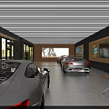 Modern Car Dealership Showroom Displaying Luxury Sports Cars With Bright Lighting And Glass Windows