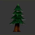 3D Rendered Tree With Green Leafy Canopy And Brown Textured Trunk Isolated On Gray Background