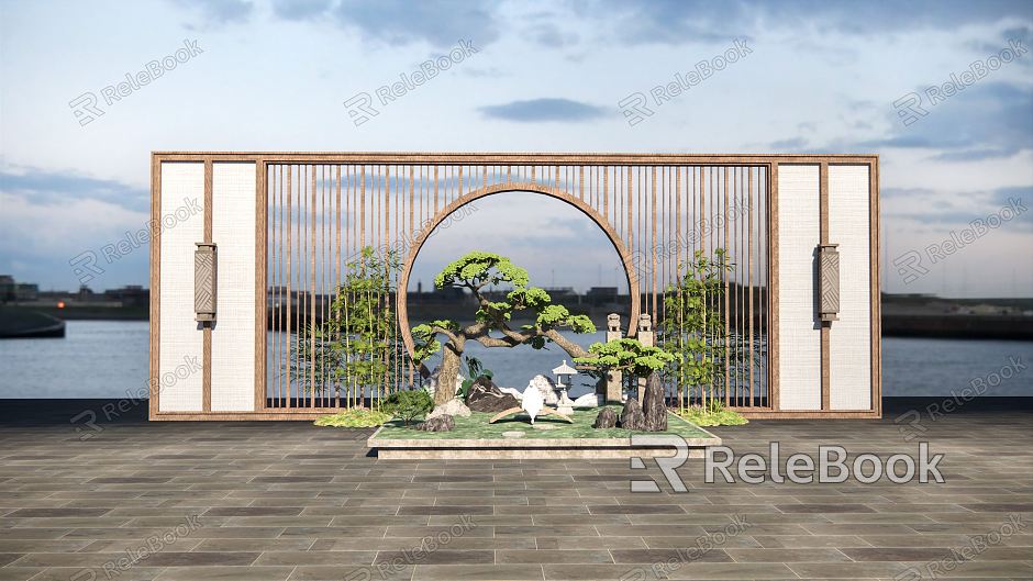 New Chinese style landscape sketch landscape wall model