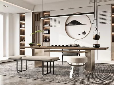 New Chinese Tea Room 3d model