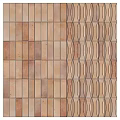 Light Brown Beige Rectangular Floor Tiles With Natural Stone Texture And Classic Design Pattern 3d model