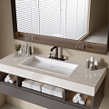 Modern Bathroom Cabinet Bathroom Counter Basin Bathroom Decoration Mirror Cabinet Sink 3d model