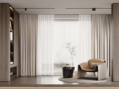 Modern Curtains 3d model