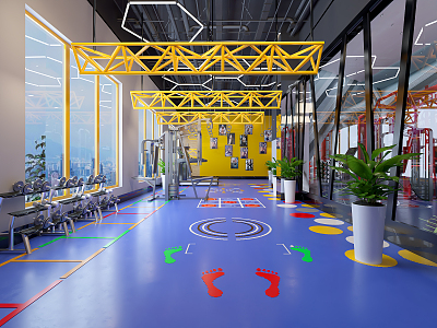 Industrial LOFT gym private teaching 3d model