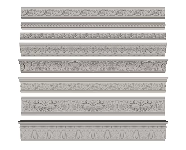 European plaster line 3d model