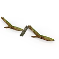 Green Plant Branches With Brown Spots And Gray Stone Placed In The Middle