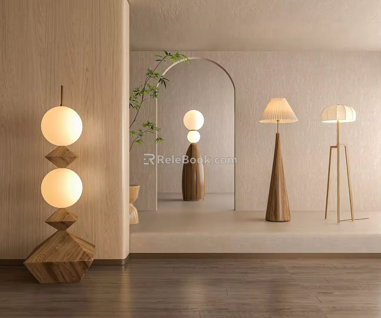 Quiet Floor Lamp 3d model