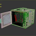 Industrial Oven With Open Door Showing Interior Components And Control Panel Gauges
