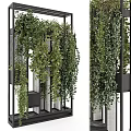Vertical Hanging Greenery On Metal Frame Garden Decor With Trailing Vines