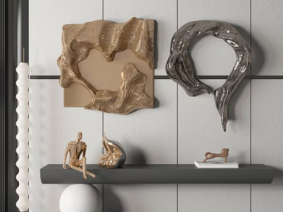 Modern wall decoration wall decoration pendant combination 3d model