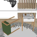 Green White Wooden Entryway Console Table And Side Cabinet With Drawer Pine Cone Decor