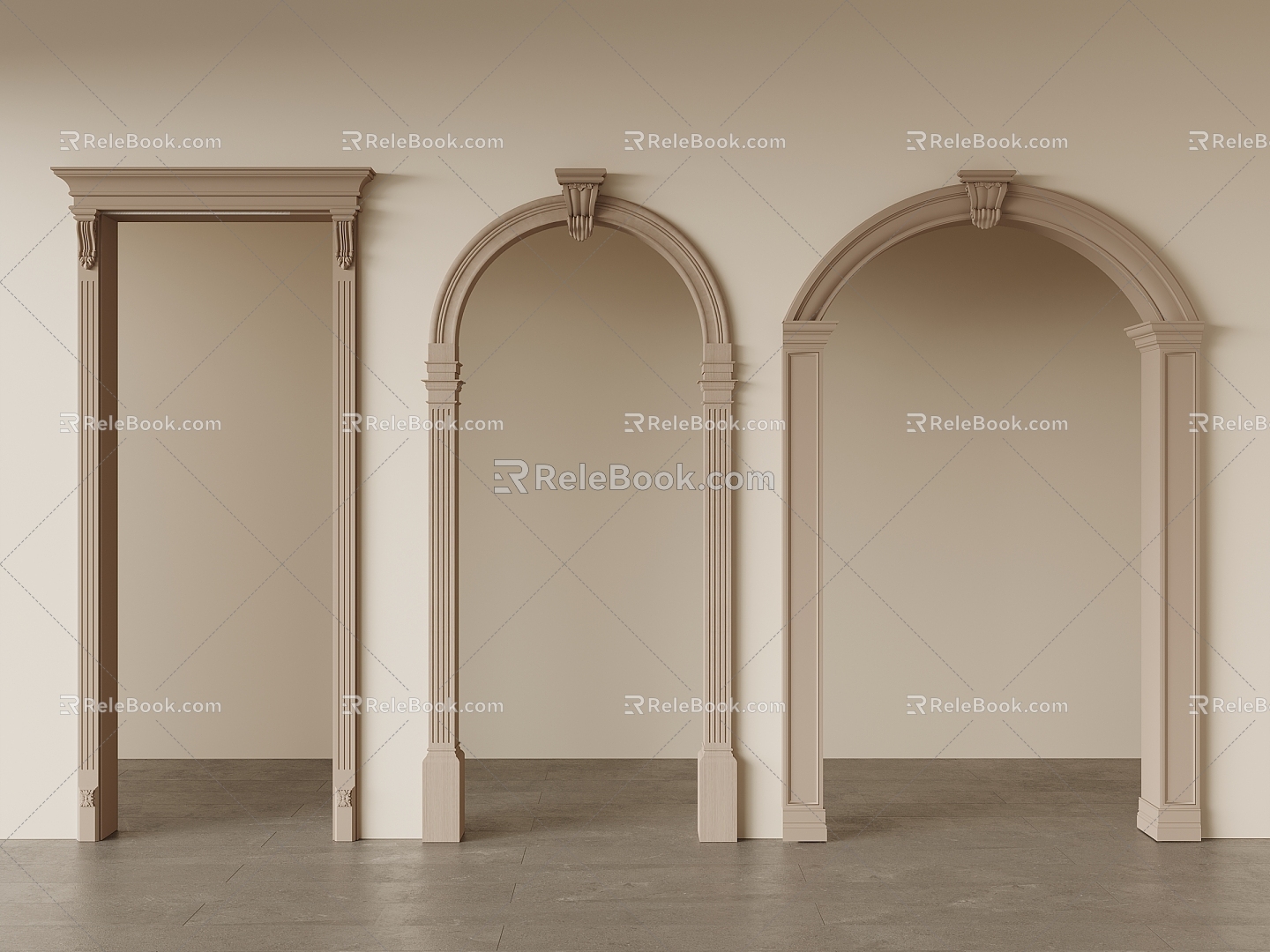 French door cover pass 3d model