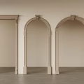 Elegant Archway Lines in Interior Design with Decorative Columns and Neutral Background