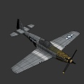 American fighter P51 Mustang 3d model