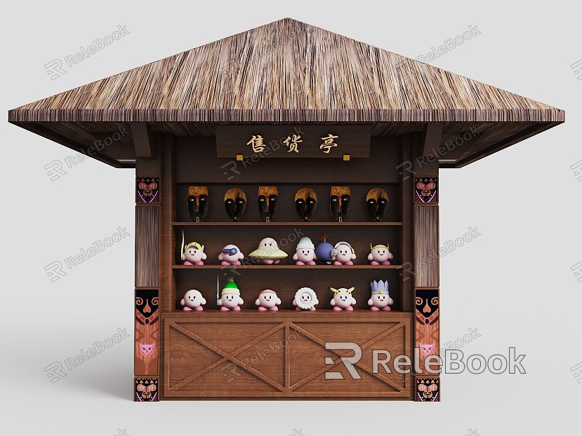 Chinese Style Shop Mobile Booth Kiosk Kiosk Cyber Celebrum Booth Cyber Celebrum snack car Night Market Booth Wooden House Supermarket Chinese Style Shop Sale Car model