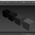 Decorative Wall Components With Dark Textured Panels And Gray Frames