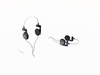 Old headphones 3d model