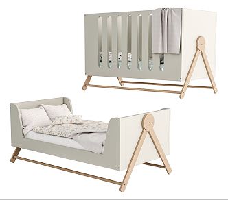 Nordic Crib Children's Bed 3d model