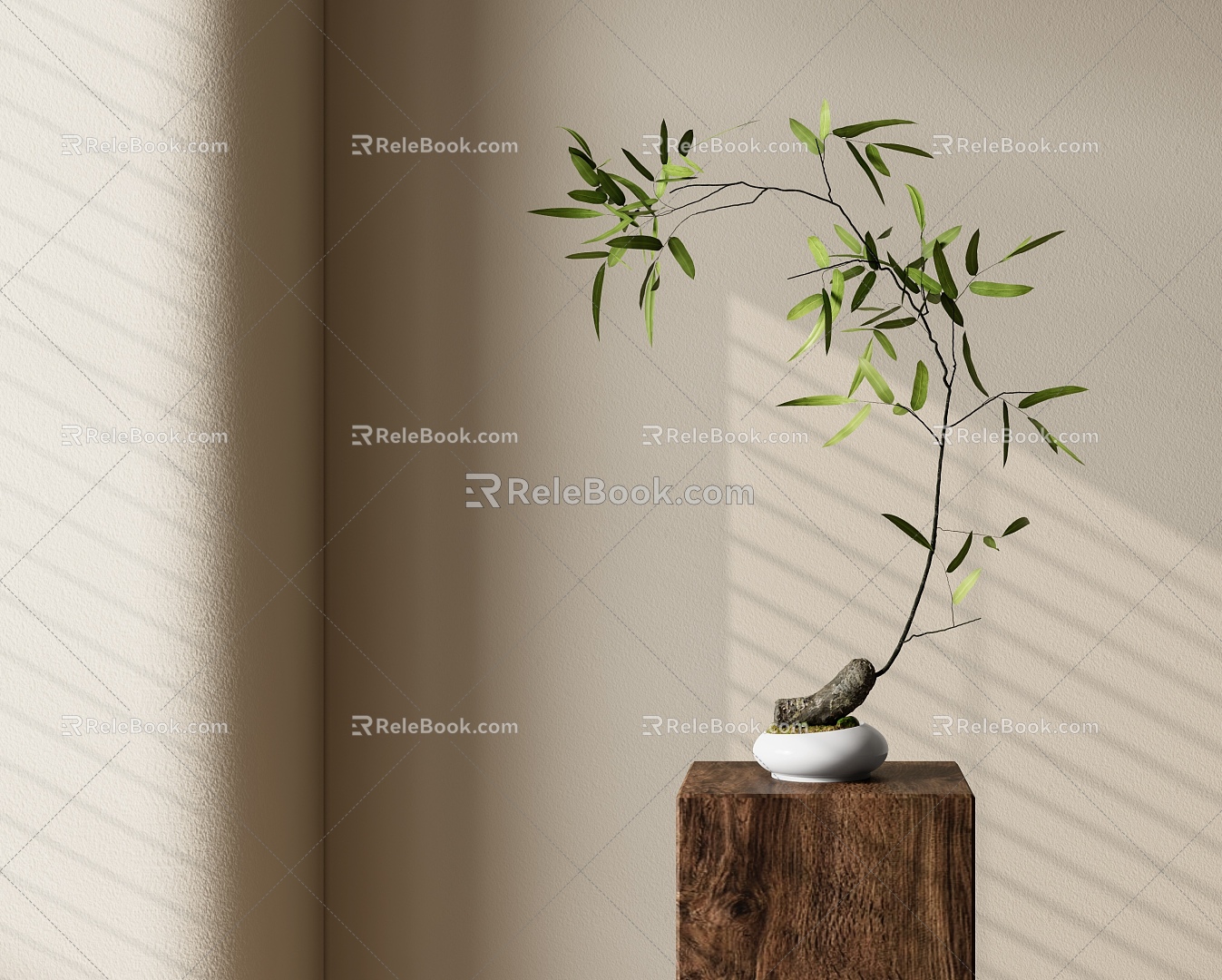 New Chinese Zen Floriculture Ceramic Vase Floriculture Flower-arranging 3d model