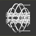 Transparent Plastic Circular Loop Structure With Multiple Connectors And Tubes