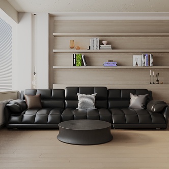 Modern three-seat sofa 3d model