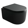 Modern Black Wall Mounted Toilet with Sleek Design and Clean Lines