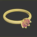Elegant Silver Ring with Green Gemstone and Lotus Design Fashion Accessory