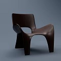 Four Modern Dining Chairs with Various Designs and Neutral Tones 3d model