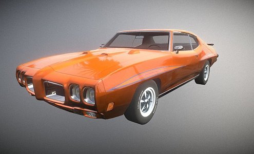 vintage car 3d model