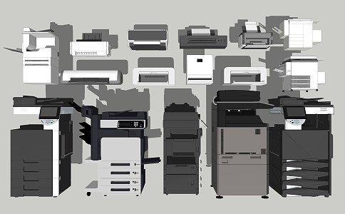 Modern Printer Desktop Printer Copier Office Equipment Office Supplies 3d model