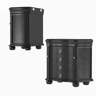Modern Side Cabinet Storage Cabinet Wooden 3d model