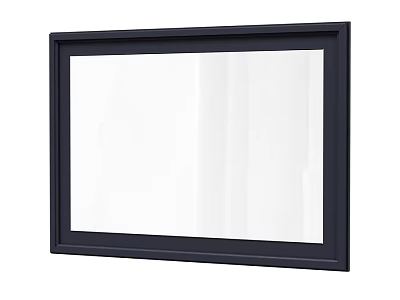 Sleek Rectangular Mirror with Black Frame for Modern Home Interior Design 3d model