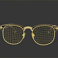 Classic Black And Gold Frame Eyeglasses With Clear Lenses For Stylish Daily Use
