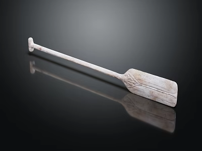White Sports Paddle For Water Sports With Modern Design And Black Background Reflection 3d model