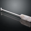 White Sports Paddle For Water Sports With Modern Design And Black Background Reflection