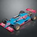 Number 36 Blue Red Vintage Racing Car Model With Marlboro Logo And Gold Wheels