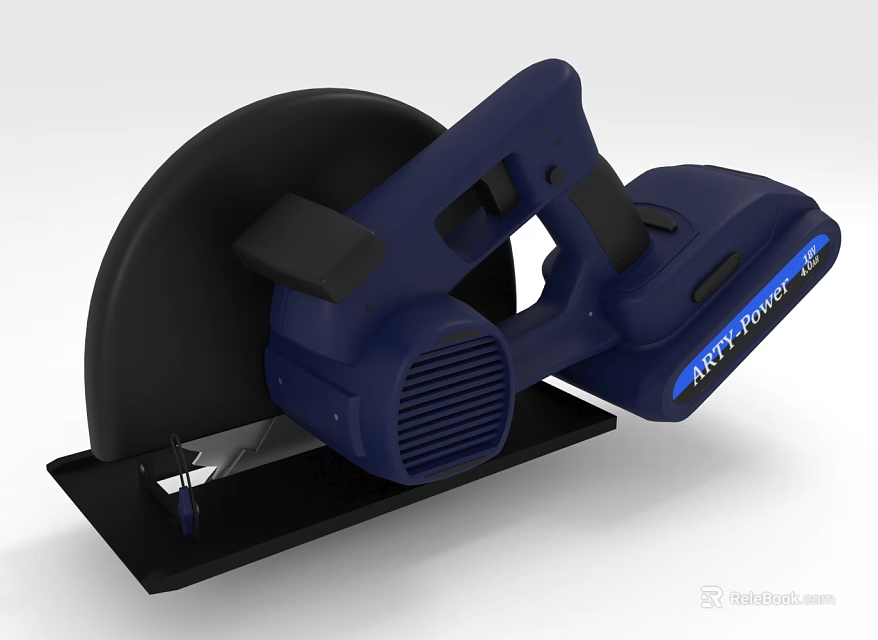High Performance Blue Circular Saw Hardware Tool With Black Blade And Ergonomic Design 3d model