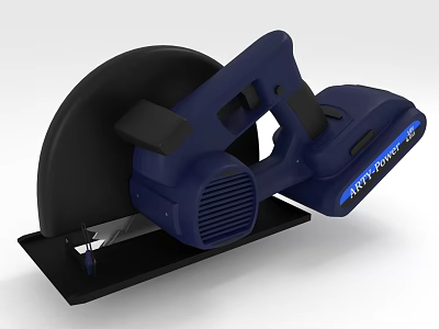 High Performance Blue Circular Saw Hardware Tool With Black Blade And Ergonomic Design 3d model